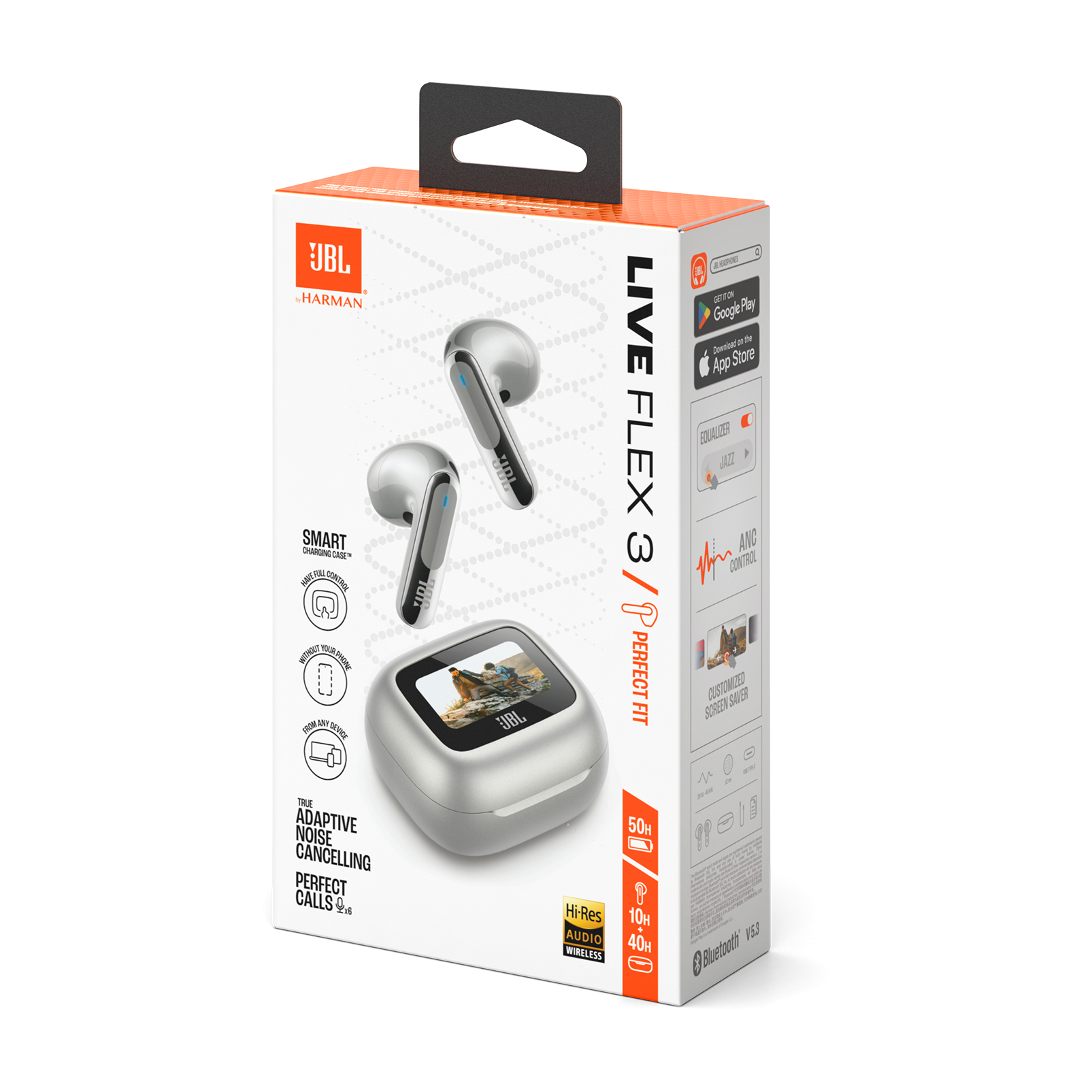 Jbl Audifonos inalámbricos live flex 3 plateado sil